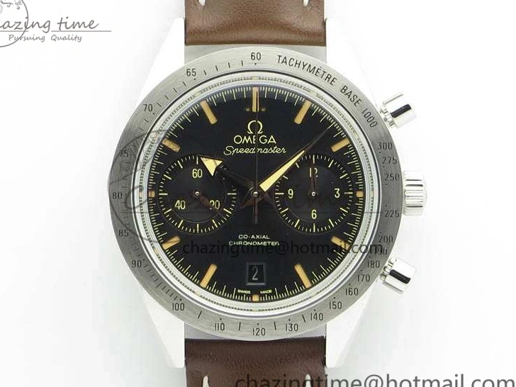 0208 Speedmaster ’57 Co-Axial OMF 1:1 Best Edition Black Dial A9300 (Free Leather Strap) Cozy 8137